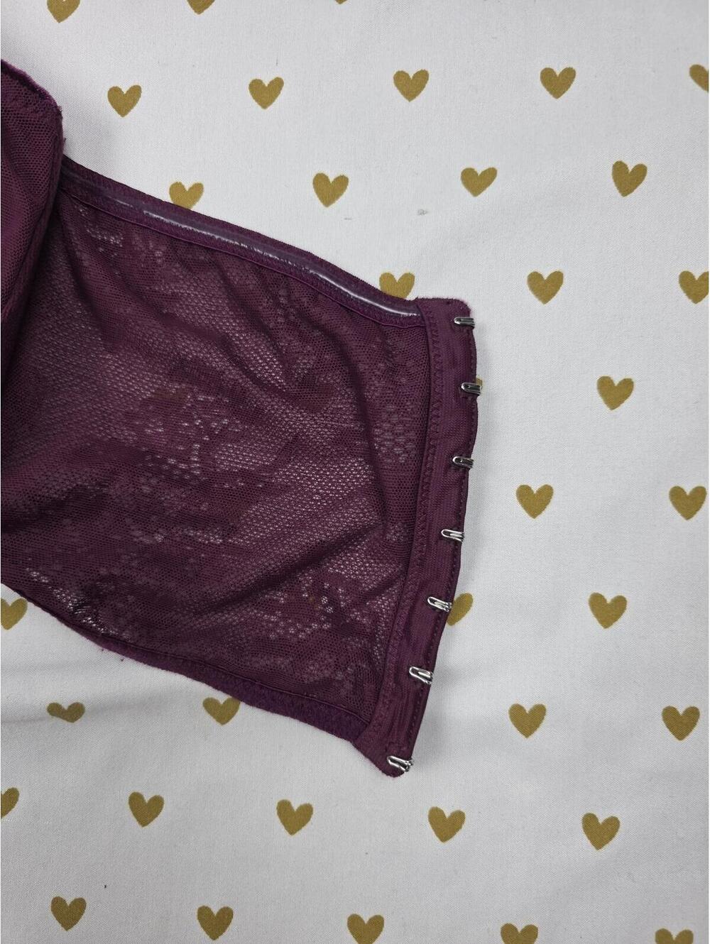 Victorias Secret Velvet Strapless Push Up bralette Purple Dream Angels SMALL - Picture 3 of 6